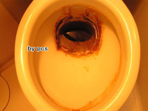 トイレ便器の中の尿石汚れの写真04